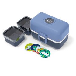 Lunch Box Enfant - MONBENTO - 3 Compartiments - Sans BPA - MB Tresor B