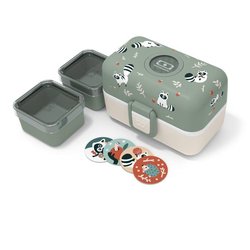 Lunch Box Enfant - MONBENTO - 3 Compartiments - Sans BPA - MB Tresor R