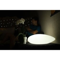 Luminous solar pebble - White