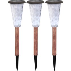 Set de 3 balizas solares - Canopo - 20 lúmenes - Beige