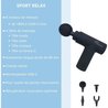 Massagepistool - LITTLE BALANCE - Sport Relax - 6 snelheden - 4 koppen