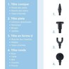 Massagepistool - LITTLE BALANCE - Sport Relax - 6 snelheden - 4 koppen