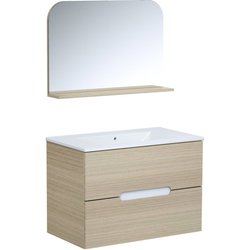Ensemble meuble de salle de bain - Vasque - Bois - L80 x P45 x H55 cm 