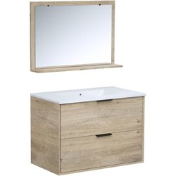Ensemble salle de bain - Meuble 2 tiroirs - Vasque - L180 x P45 x H55 