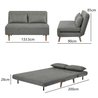BZ Schlafsofa - 2 Sitze - Hellgrüner Stoff - 130 x 90 x 81 cm - DEPLO