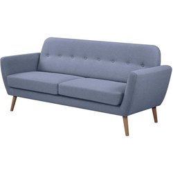 3-Sitzer-Sofa - LILLY - Hellblauer Stoff - 193 x 79 x 86 cm - SENHO