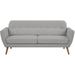 Canapé - 3 places - LILLY - Tissu Gris clair - 193 x 79 x 86 cm - SENH