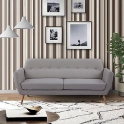 Sofa - 3 Plätze - LILLY - Beiger Stoff - 193 x 79 x 86 cm - SENHO