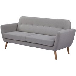 Sofa - 3 Plätze - LILLY - Beiger Stoff - 193 x 79 x 86 cm - SENHO