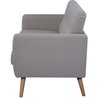 Sofa - 3 Plätze - LILLY - Beiger Stoff - 193 x 79 x 86 cm - SENHO