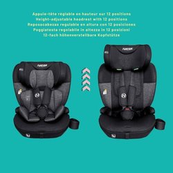 Seggiolino auto con cintura - NANIA - TORINO - Gruppo 1/2/3 - I-size -