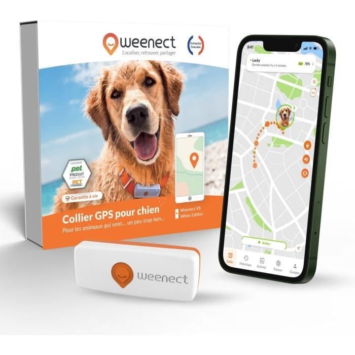 GPS tracker for dogs - Weenect XS (White Edition 2023)