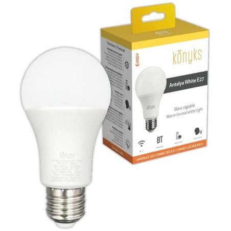 Bombilla conectada - KONYKS - Antalya Blanco E27 - LED Wifi + Bt - 780