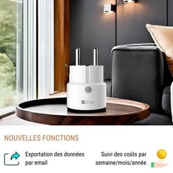 Mini presa intelligente - KONYKS - Priska Max Nero FR - Wi-Fi+BT - 16A