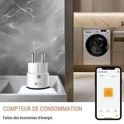 Mini presa intelligente - KONYKS - Priska Max Nero FR - Wi-Fi+BT - 16A