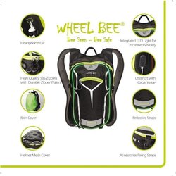 Backpack - Bike - SCHILDKRÖT - LED + USB port + Headphone output inclu
