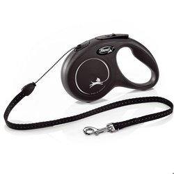 Correa Flexi Classic Cord M Black 5 metros