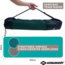 Tapis de yoga - FITNESS - SCHILDKRÖT - 183 x 61 cm - 4 mm - Sac inclus
