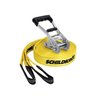 Slackline - SCHILDKROT - 15 m lang x 5 cm breit - Metallratsche - Trai