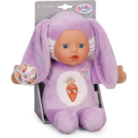 BABY BORN - Poupée douce lapin avec petites oreilles et poches pour le