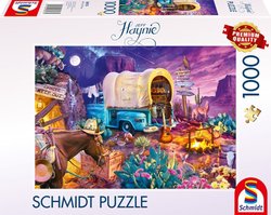 Puzzle - SCHMIDT SPIELE - Camping romantique au Far West - 1000 pieces