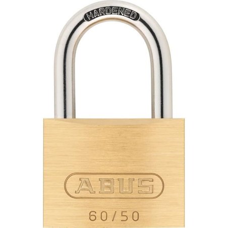 Solid brass padlock - ABUS - 60/50 - Hardened steel shackle - Double l