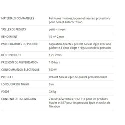 Pistolet a peinture Airless - WAGNER - HEA Control Pro 250M - Débit 1,