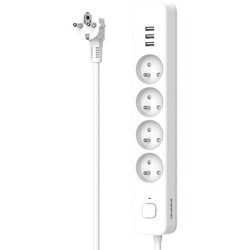 Power strip - QUARX - 4 sockets - With 3 USB ports, 1.5m cable
