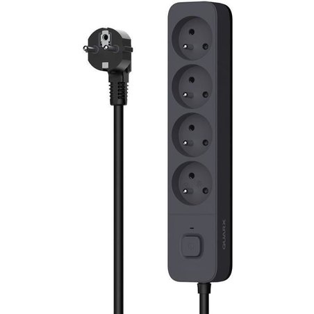 Regleta - QUARX - 4 tomas - Con 3 puertos USB, cable de 1,5m