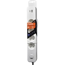 Stekkerdoos - QUARX - 4 stopcontacten - Met USB Type C en USB A, 1,5m 