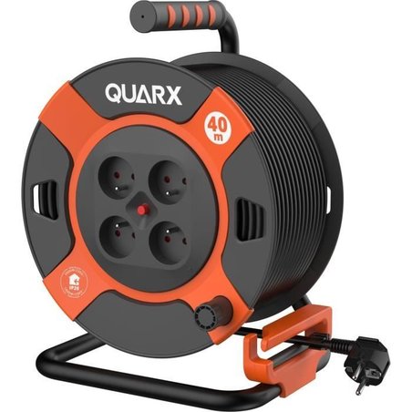 Avvolgicavo - QUARX - Fai da te - 40m, H07RN-F 3G2,5mm², tamburo metal