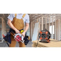 Avvolgicavo - QUARX - Fai da te - 40m, H07RN-F 3G2,5mm², tamburo metal