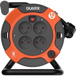 Kabeltrommel - QUARX - DIY - 15m, H05VV-F 3G1,5mm², Thermoschutzschalt