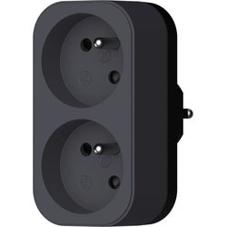 Biplite - QUARX - 2P 16A - Nero e grigio antracite, conforme NF