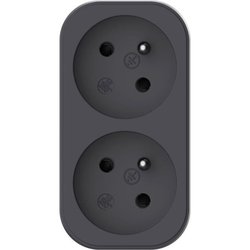 Biplite - QUARX - 2P 16A - Nero e grigio antracite, conforme NF