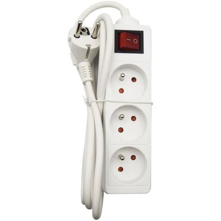 Unidad doméstica - GAO - 3 tomas 2P+T - Con interruptor, conforme a NF