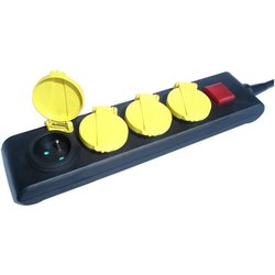 Steckdosenleiste - GAO - IP44 - 4 Steckdosen, Schalter, 1,5m Kabel