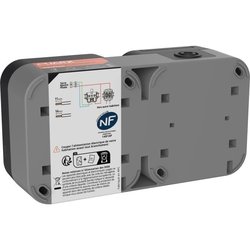 Double socket - QUARX - Aqua Pro - Outdoor, vertical, IP55, 250V, 16A