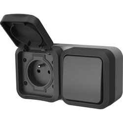 Double socket - QUARX - Aqua Pro - Outdoor, vertical, IP55, 250V, 16A