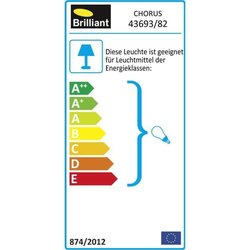 Lampada da tavolo BRILLIANT CHORUS LED - E27 - 1x10W - Colore Acciaio