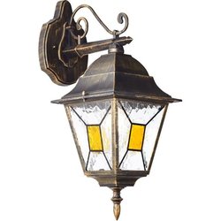 Discendente Applique per esterni Janel, Dore Black, E27 Max 60W, Bulb 