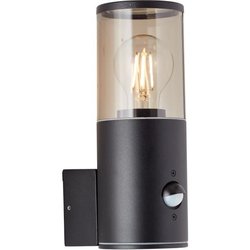 Sergioro exterior applique with detector, black depoli, E27 20W, bulb 