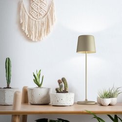 KAAMI BRILLIANT LED-Tischleuchte - Metall und Kunststoff - Cappuccino 