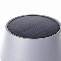 Lámpara de mesa para exterior - BRILLIANT - PICCO - LED y solar - Meta