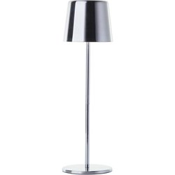 Lampada da tavolo da esterno - BRILLIANT - XAANA - Ricaricabile - Crom