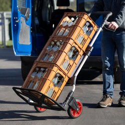 Steekwagen - MEISTER - 8985710 - Opvouwbaar - 200 kg - Zwart