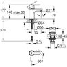 GROHE - Miscelatore monocomando per lavabo - Taglia S