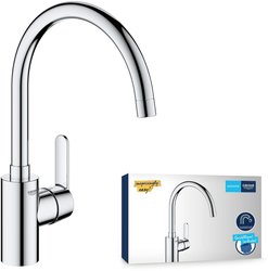 Kitchen faucet - Chrome - C-spout - High spout - 150° rotation - GROHE