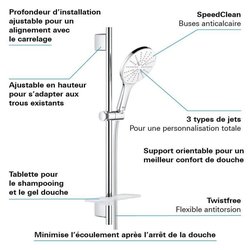 Duschset 3 Jets mit Bar - Grohe