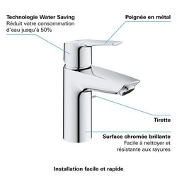 Eengreeps wastafelmengkraan - Maat S - GROHE - Start - Chroom